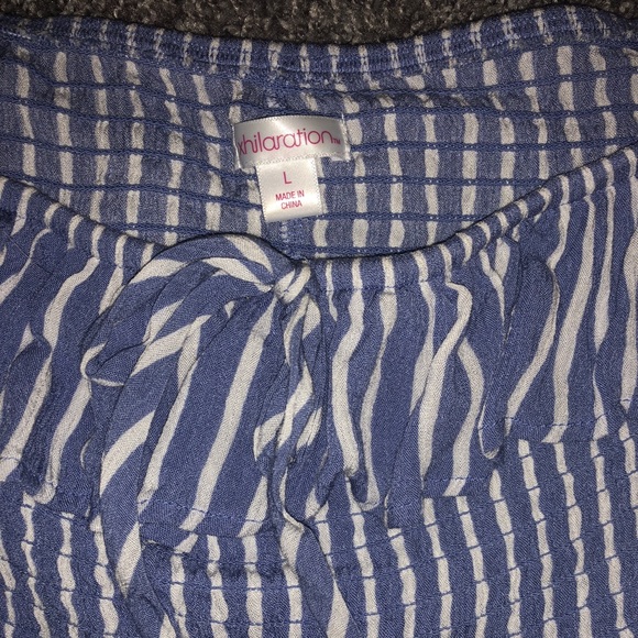 Blue Ruffle Off Shoulder Crop Top - Picture 3 of 3